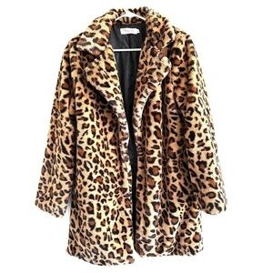 Animal print women jacket oversized size S